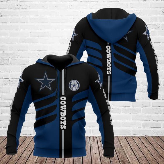 Dallas Cowboys Black V2 NFL Football Team Hoodie