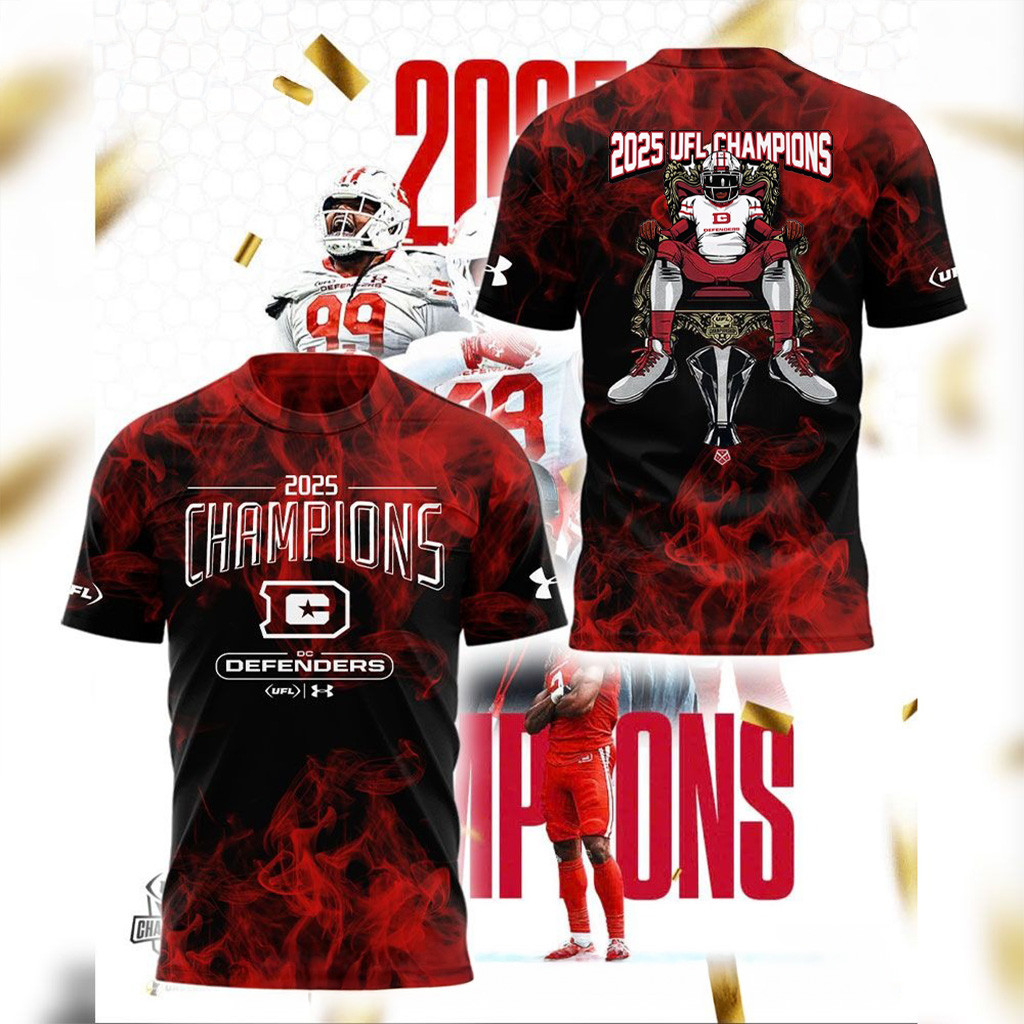 DC Defenders x 2025 UFL Champions Shirt DC Defenders Merch Gifts For Dad