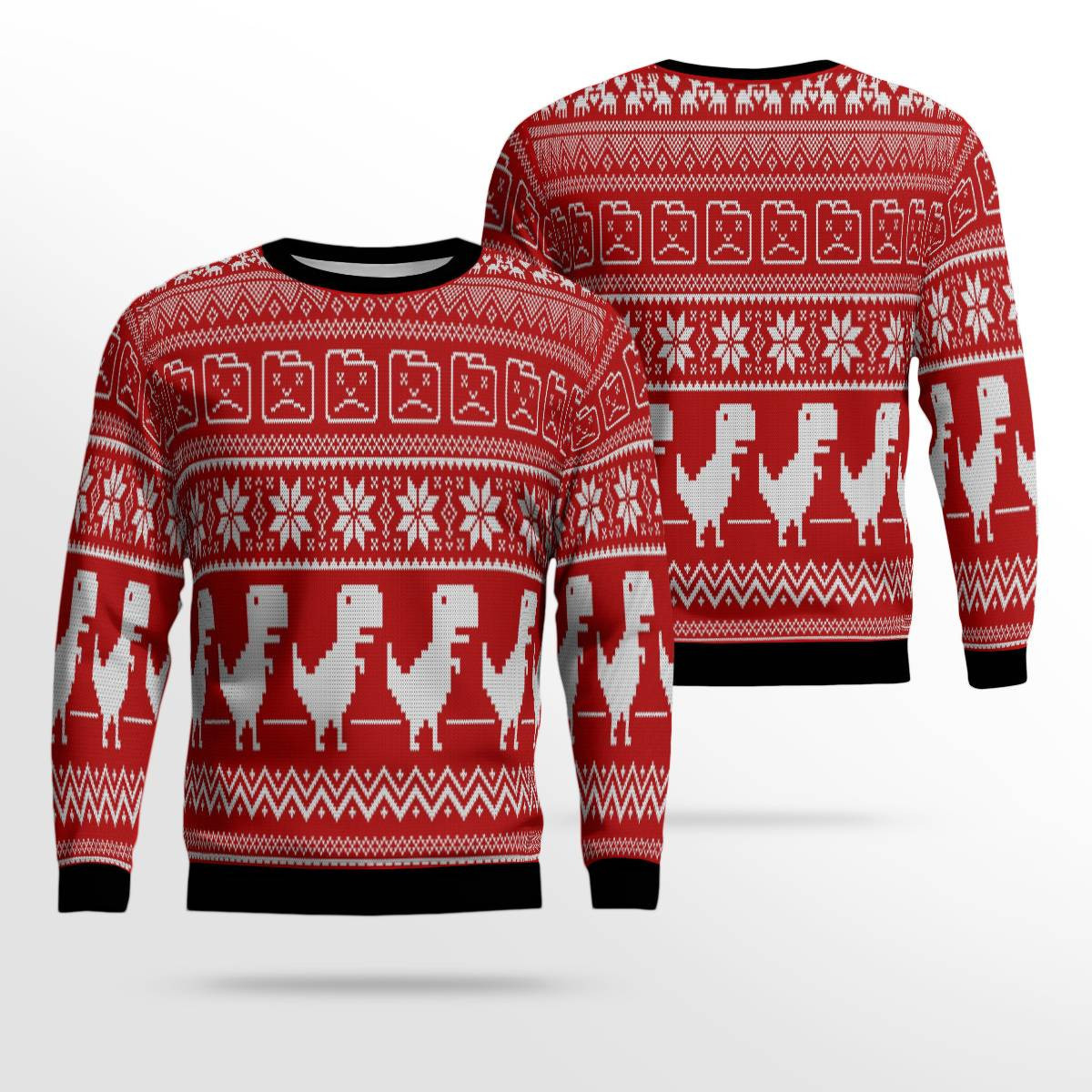 Dinosaur Ugly Christmas Sweater