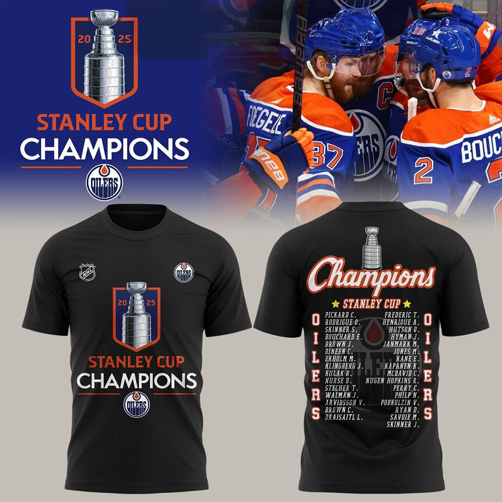 Edmonton Oilers NHL Stanley Cup 2025 T-Shirt Edmonton Oilers Merch Gifts For Fans