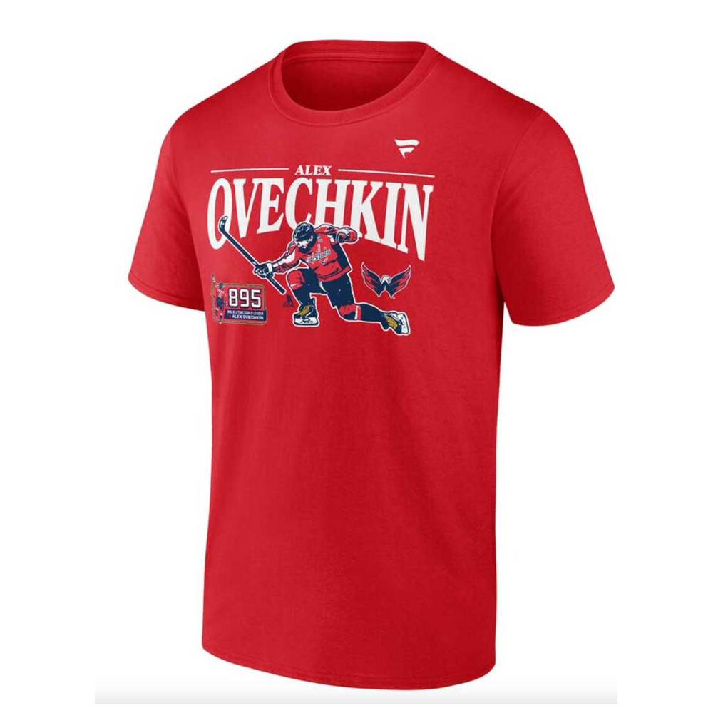 Fanatics new merch celebrating Alex Ovechkin breaking the NHL goals record