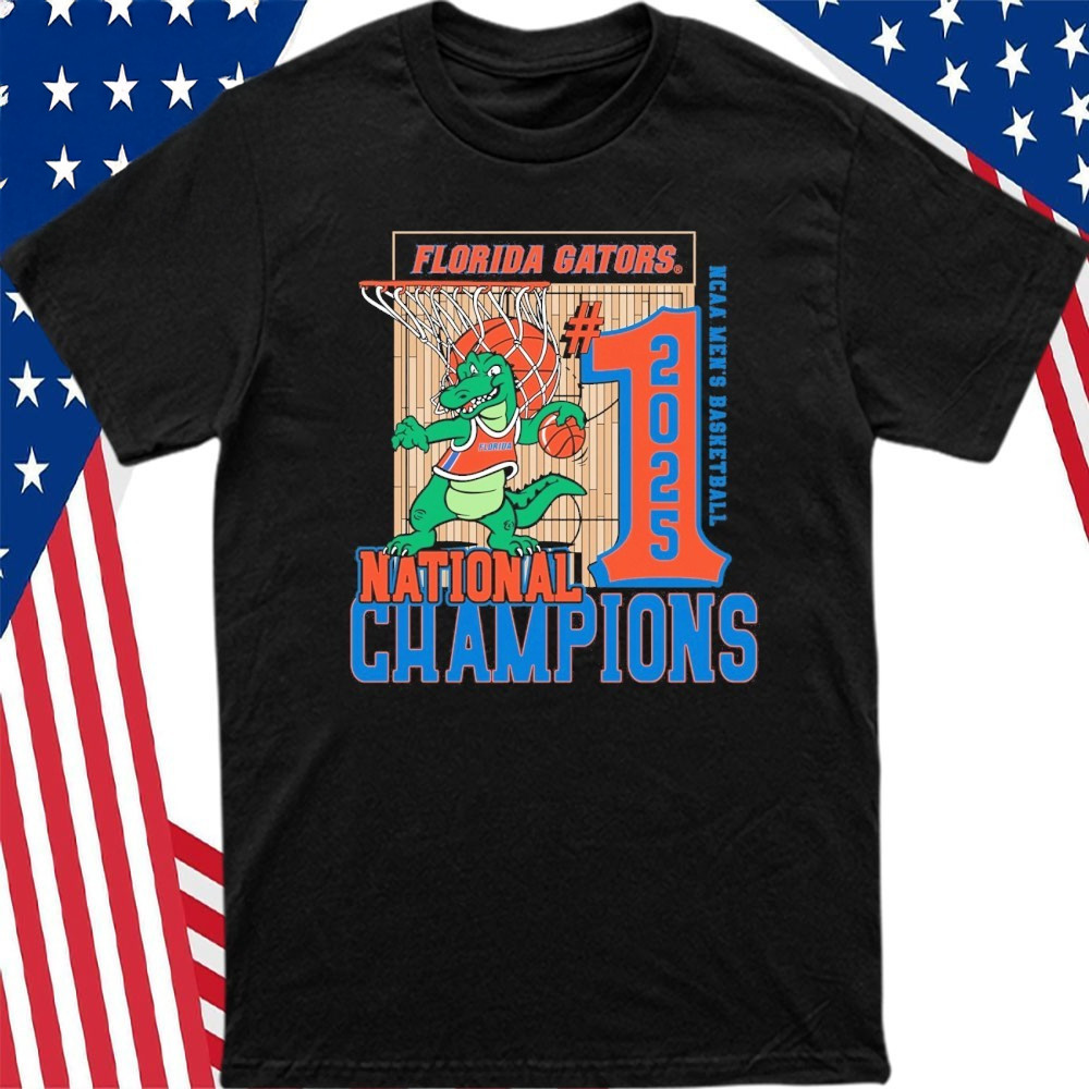 Florida Gators 2025 NCAA Mens Basketball National Champions Mascot Shirt Gifts For Dudes