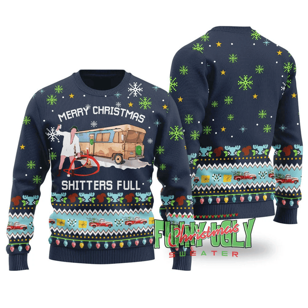 Funny National Lampoon Shitters Full Ugly Christmas Sweater