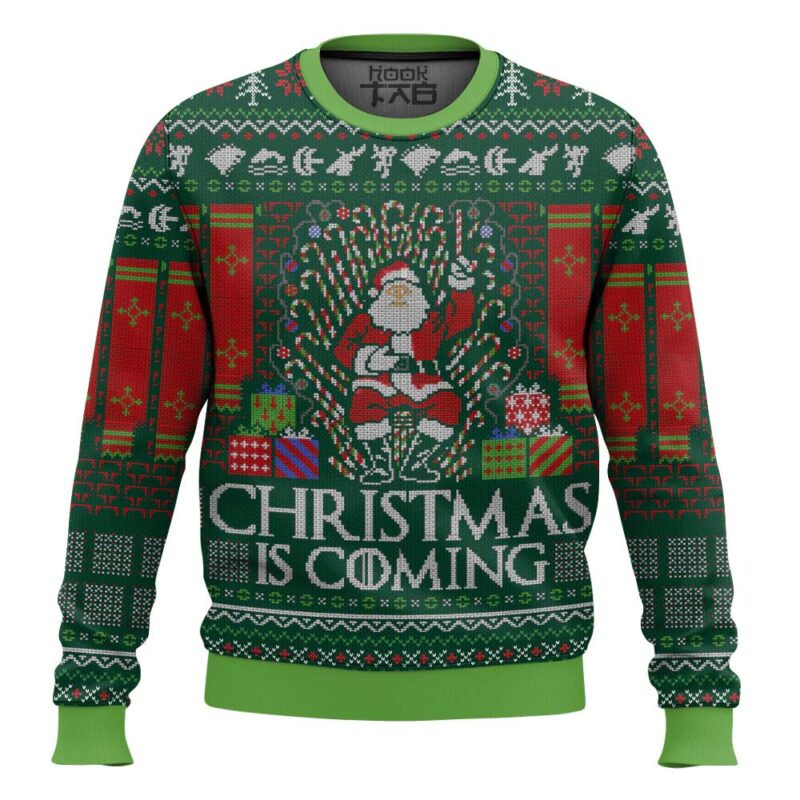 Game of Thrones Christmas is coming Ugly Sweater Green