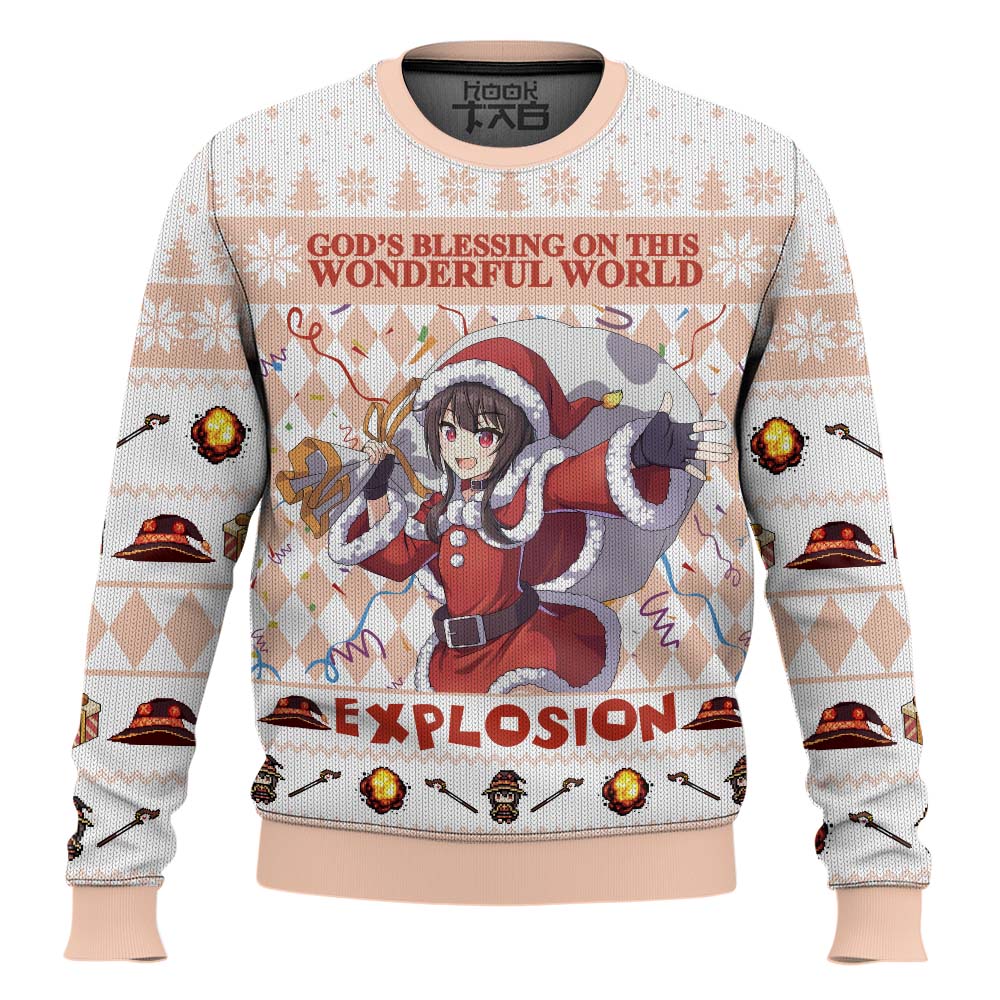 Gods Blessing on this Wonderful World Explosion KonoSuba Ugly Christmas Sweater