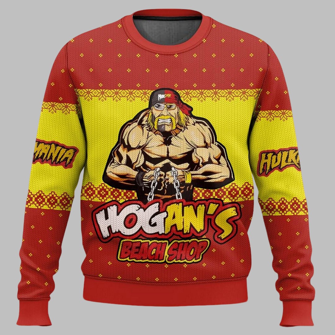 Hogans Beach Shop Hulk Hogan Ugly Christmas Sweater