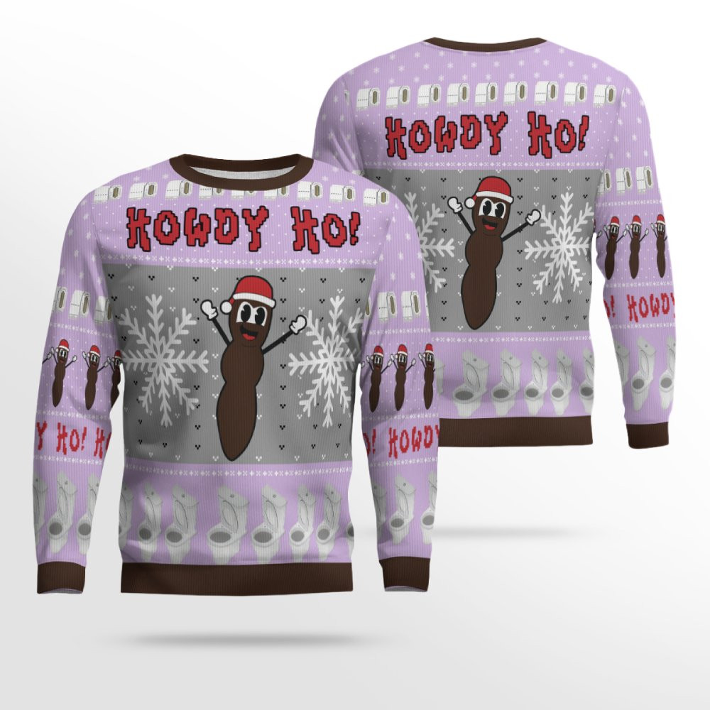 Howdy Ho Ugly Christmas Sweater Dreamy Lavender