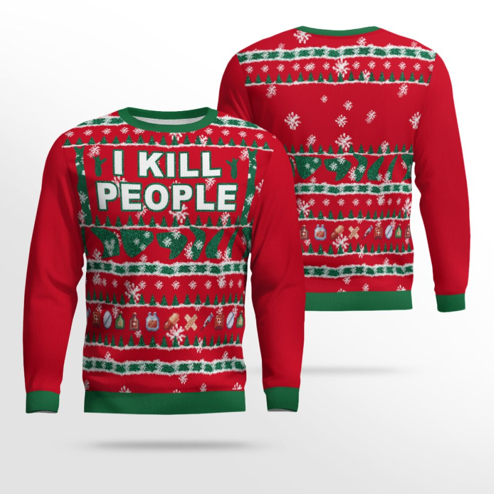 I Kill People Ugly Christmas Sweater