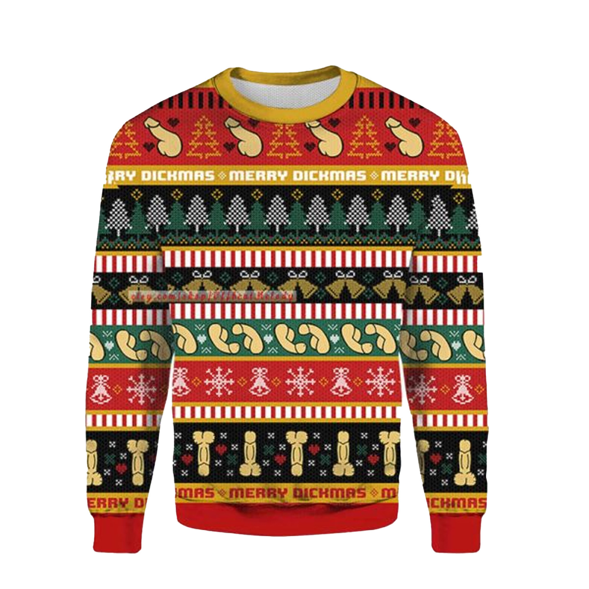 Inappropriate Funny Merry Dickmas Ugly Sweater