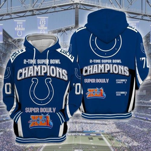 Indianapolis Colts Hoodie Zip Hoodie Version 1042