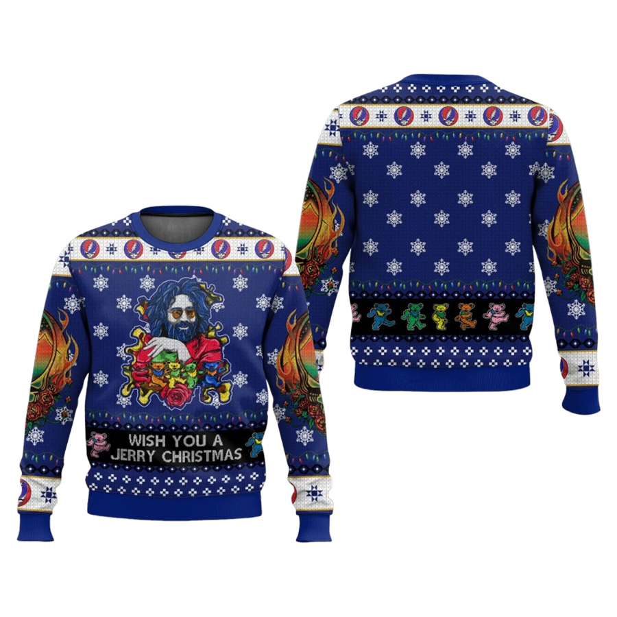 Jerry Garcia Grateful Dead Ugly Christmas Sweater