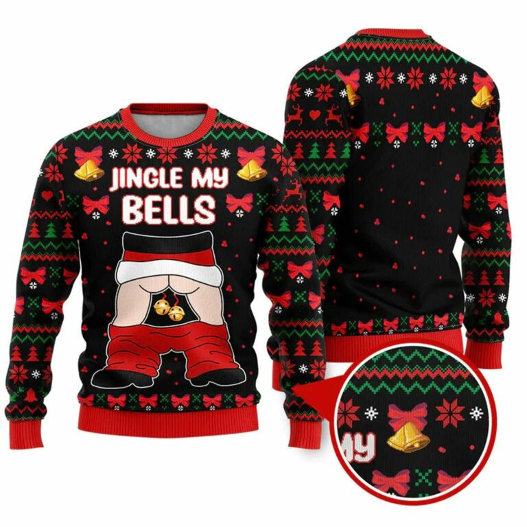 Jingle My Balls Funny Santa Funny Ugly Christmas Sweater