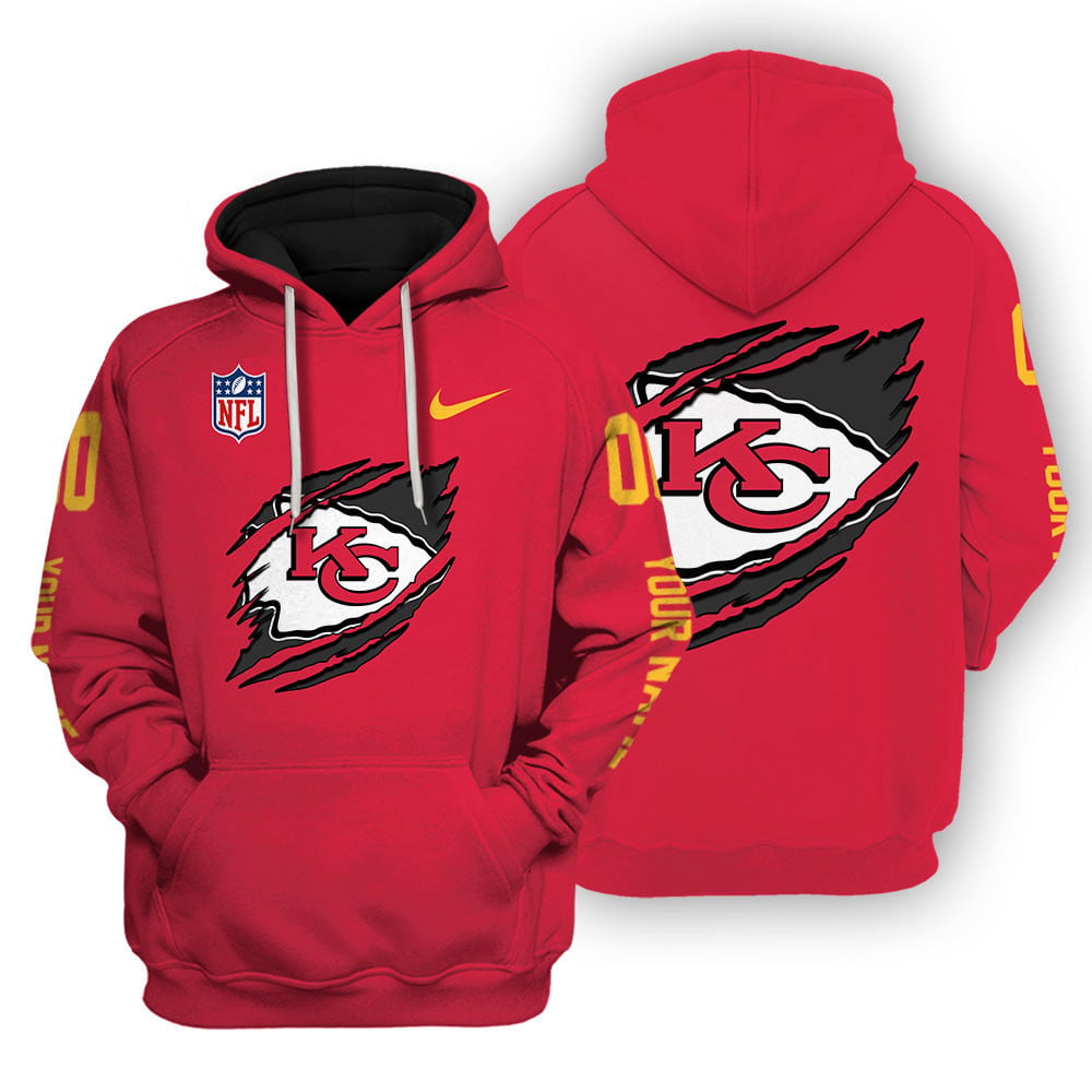 Kansas City Chiefs Scratch Logo NFL Football Team Hoodie