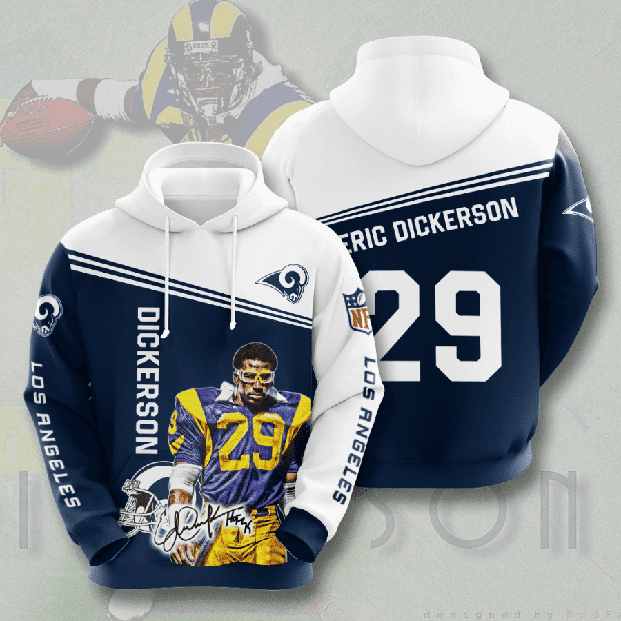 Los Angeles Rams Eric Dickerson 29 Hoodie Zip Hoodie