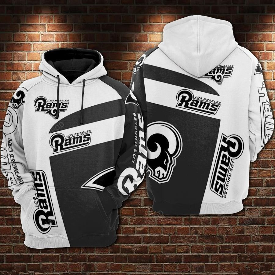 Los Angeles Rams NFL Football Many Logo Hoodie Zip Hoodie Version 452