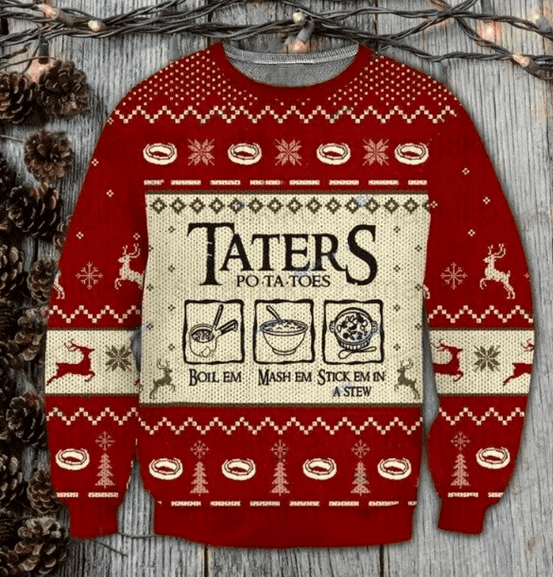 LOTR Taters Potatoes Ugly Christmas Sweater