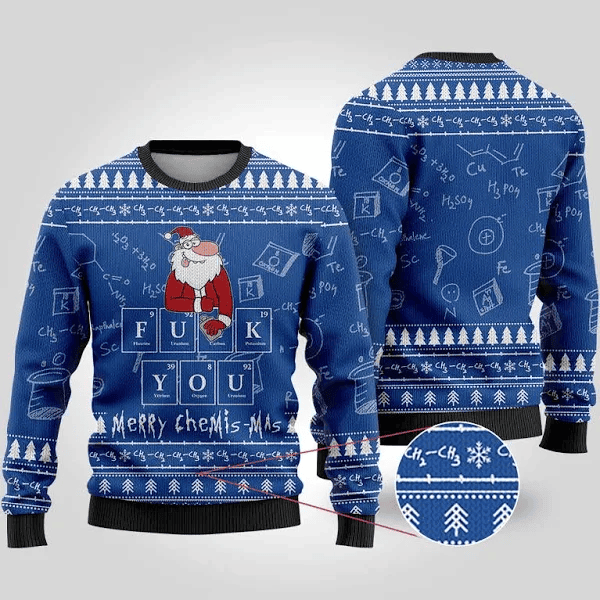 Merry Chemis-mas Science Ugly Christmas Sweater