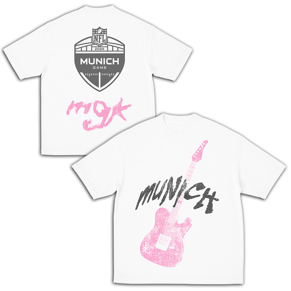 MGK Merch MGK x NFL Munich Guitar T-Shirt Machine Gun Kelly Merchandise Fathers Day Presents