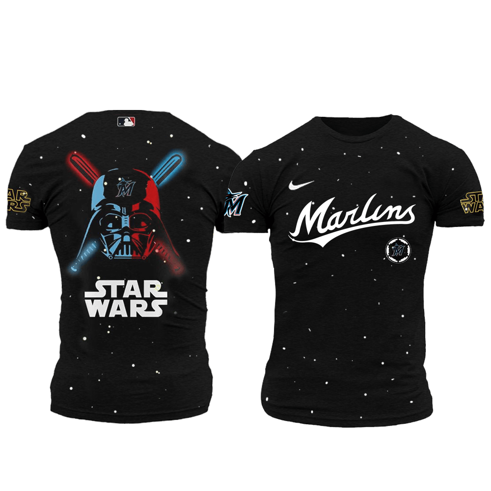 Miami Marlins MLB x Star Wars 2025 Baseball Shirt Miami Marlins Merch Great Fathers Day Gifts