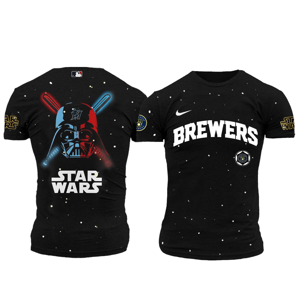 Milwaukee Brewers MLB x Star Wars 2025 Baseball Shirt Milwaukee Brewers Merch Gifts For Fans