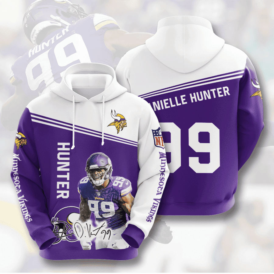Minnesota Vikings Danielle Hunter 99 Hoodie Zip Hoodie