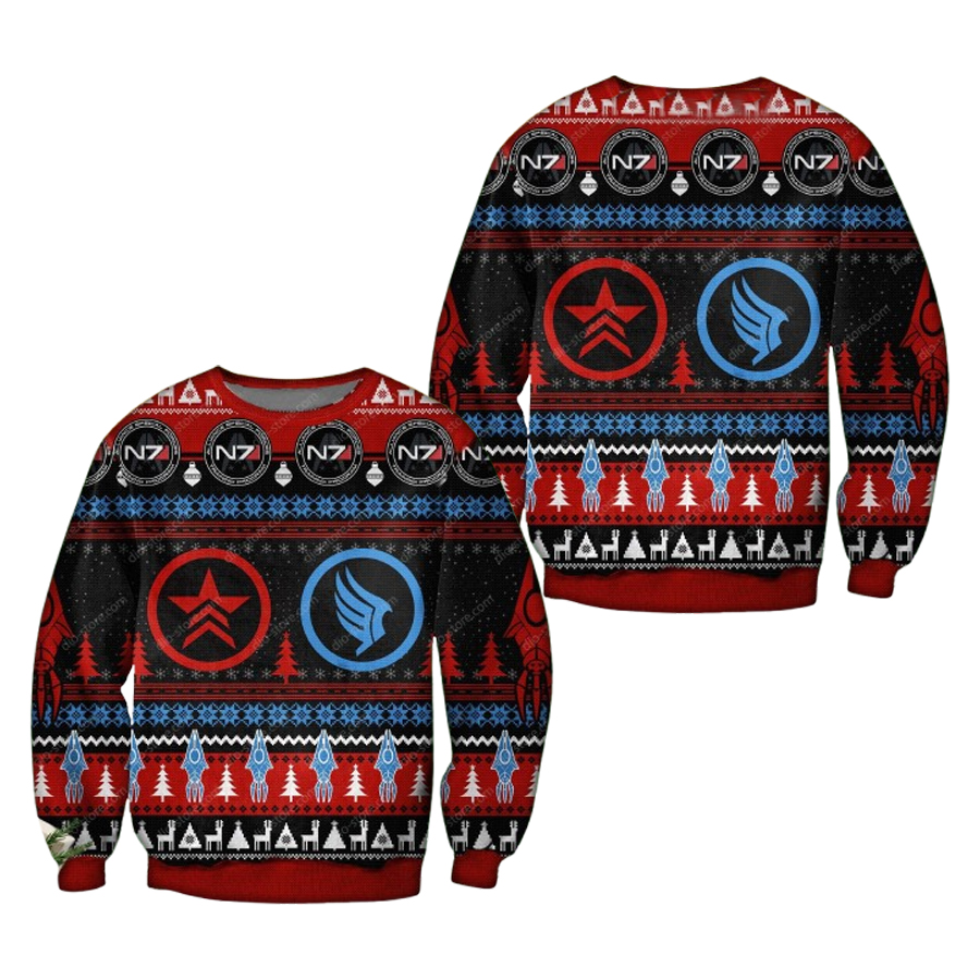 N7 Mass Effect Ugly Christmas Sweater