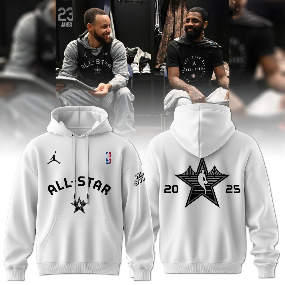 NBA All Stars 2025 Edition White Hoodie Basketball Fan Gift Ideas