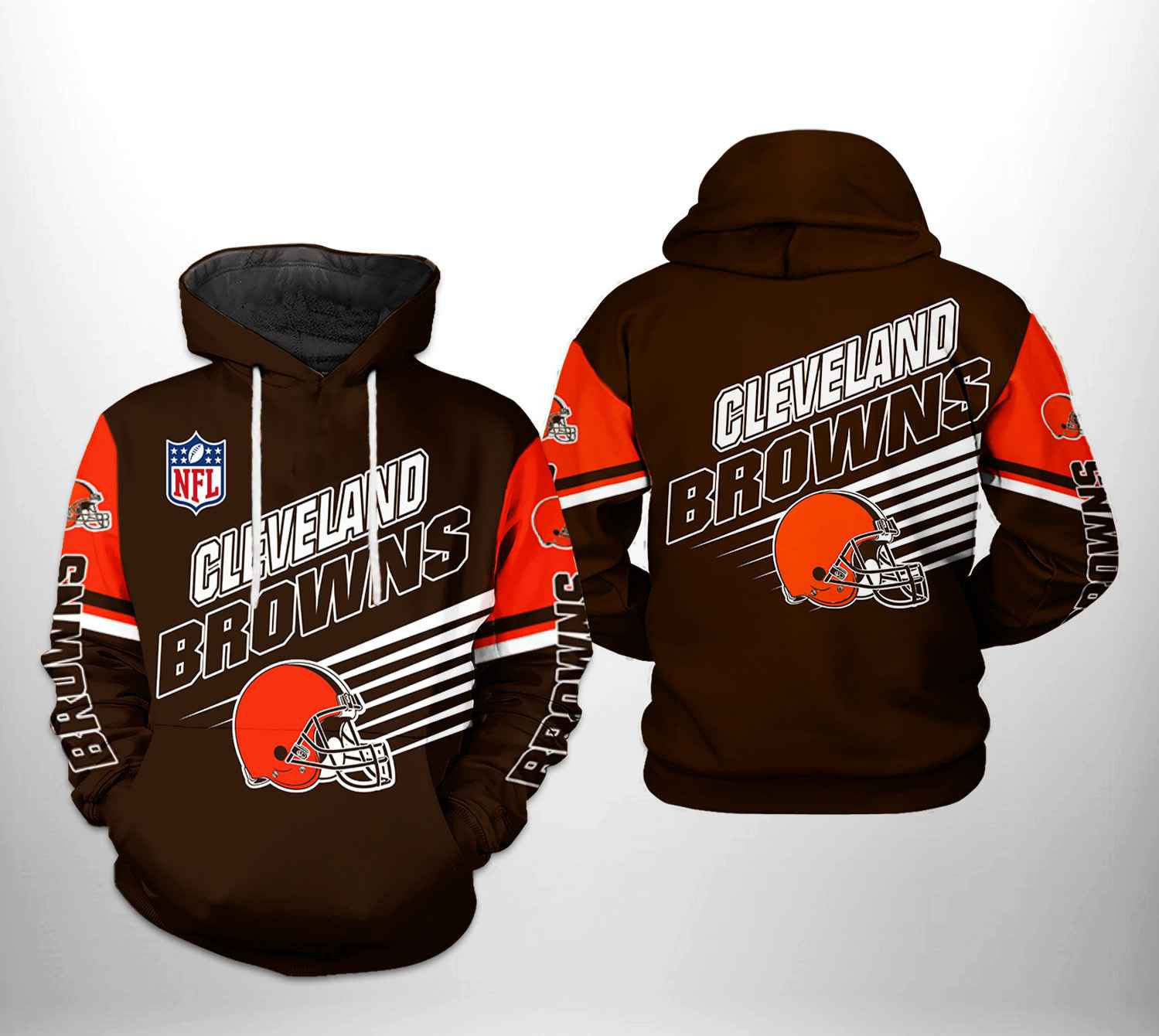 NFL Cleveland Browns NFL Team Hoodie Zip Hoodie Version 2122