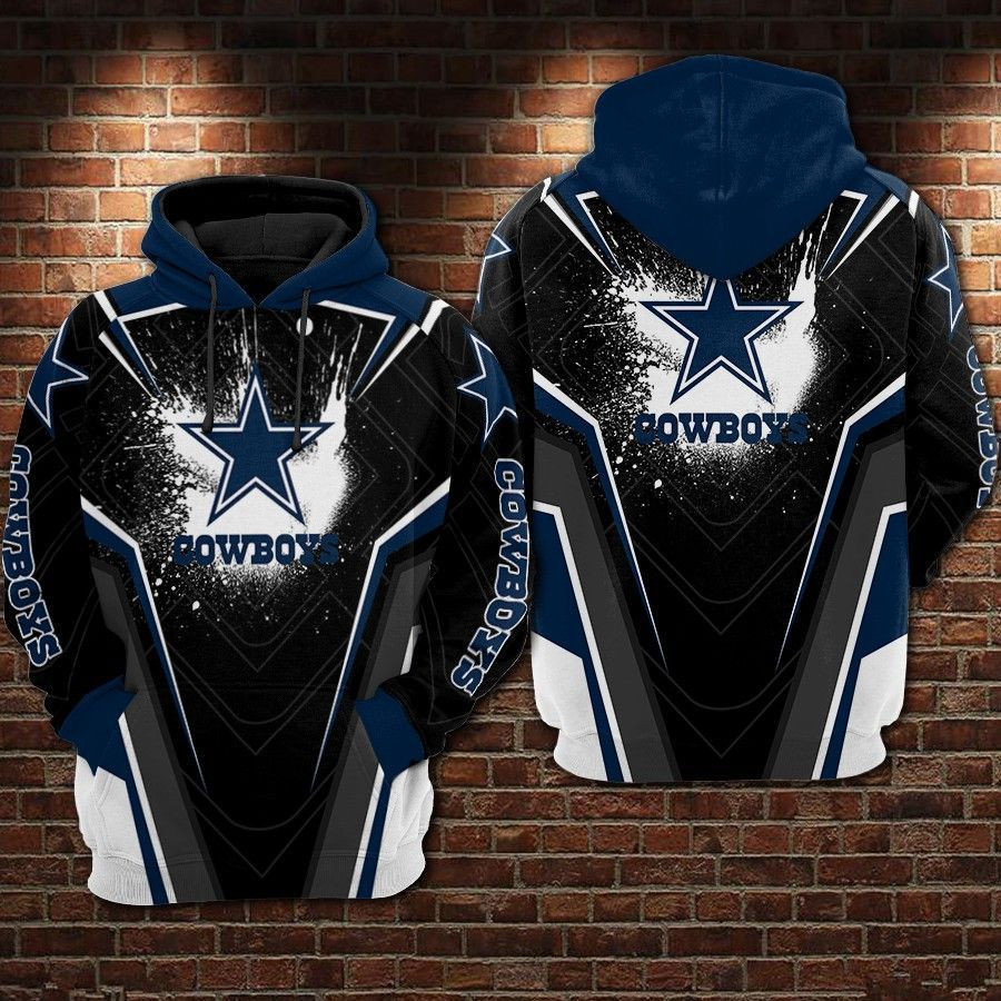 NFL Dallas Cowboys Nfl Football Black Hoodie Zip Hoodie Version 1929