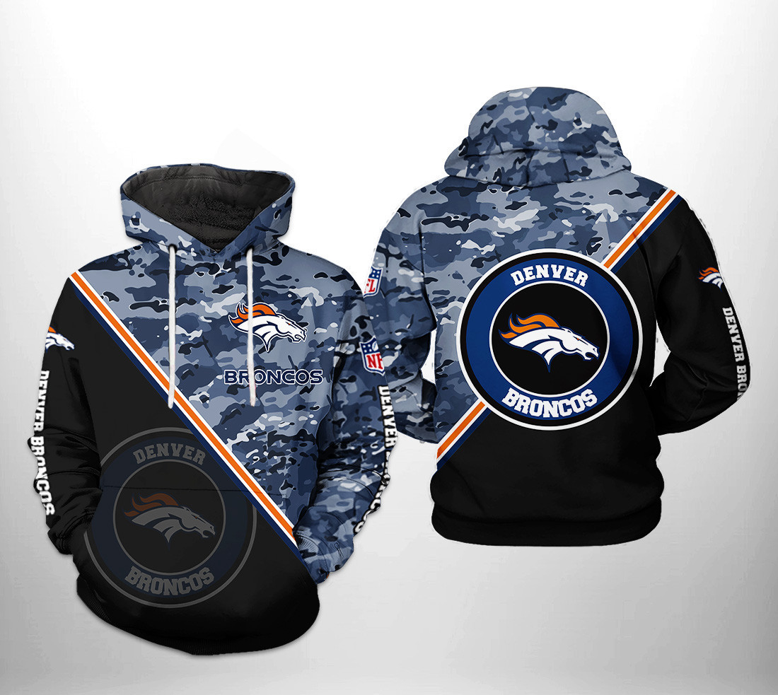 NFL Denver Broncos NFL Camo Team Hoodie Zip Hoodie