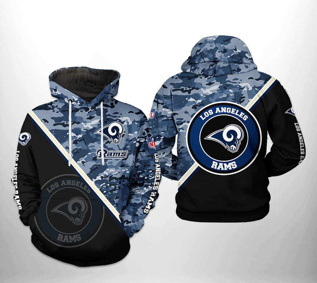 NFL Los Angeles Rams NFL Camo Team Hoodie Zip Hoodie