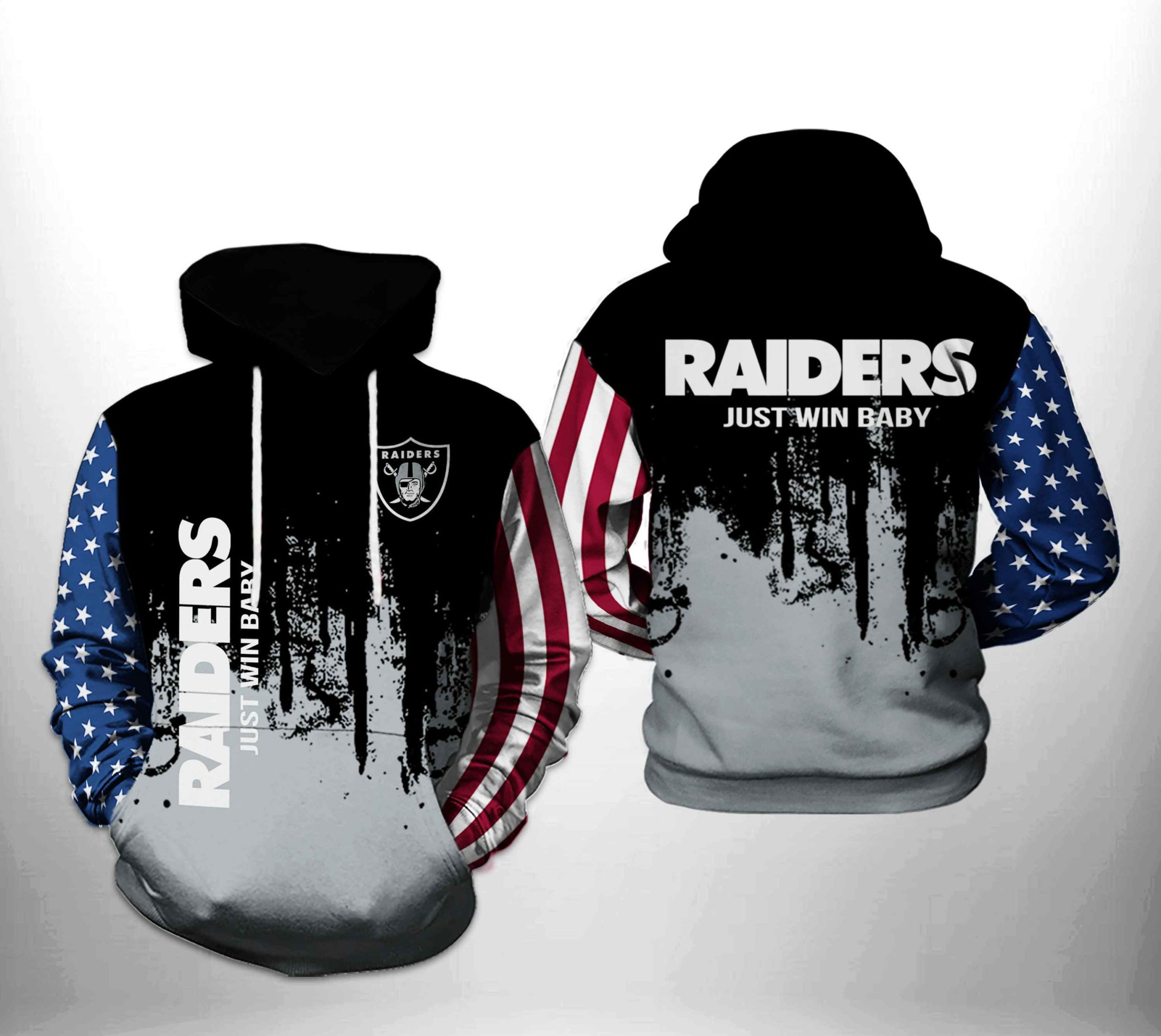 NFL Oakland Raiders NFL Team US Hoodie Zip Hoodie