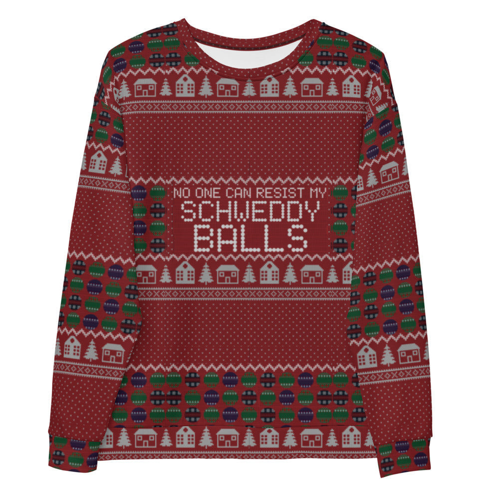 No One Can Resist My Schweddy Balls Ugly Christmas Sweater