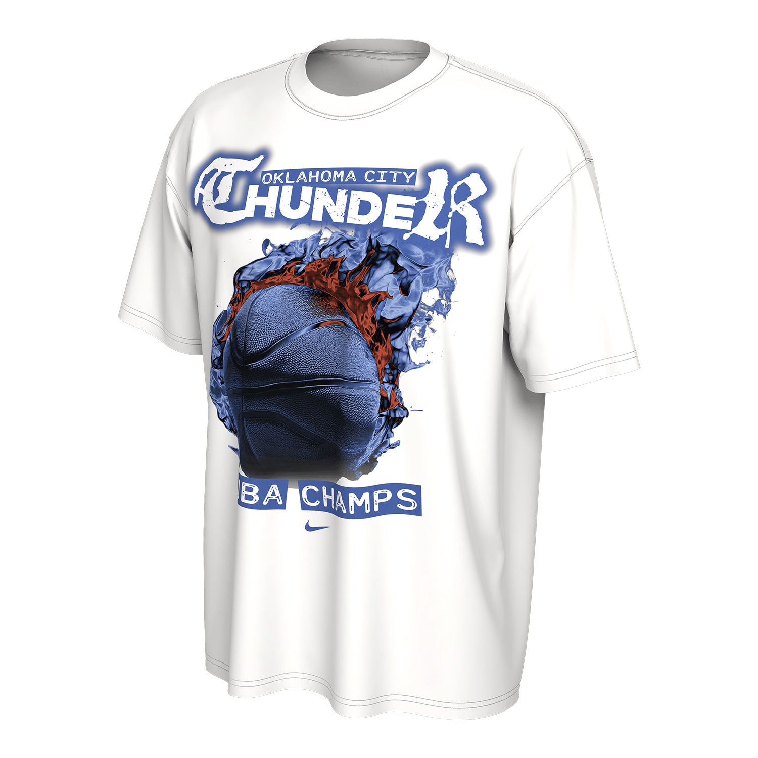 OKC Thunder Championship Shirt White NIKE PARADE 2025 NBA Championship Merch Gifts For Fans