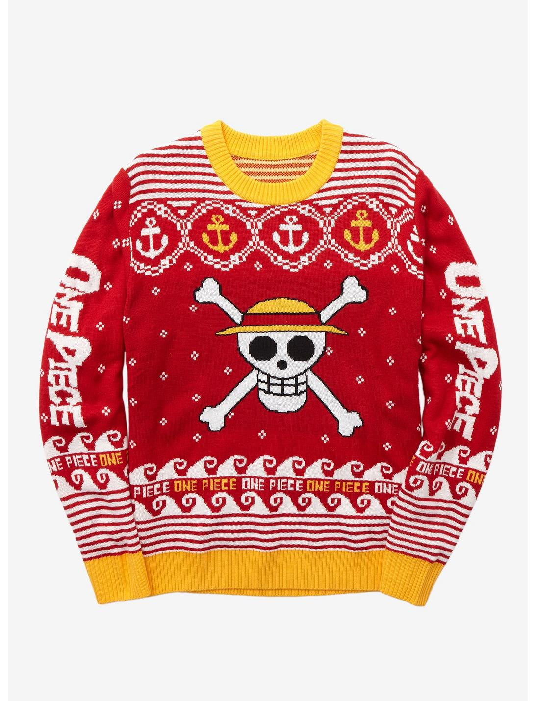 One Piece Straw Hat Pirates Jolly Roger Holiday Ugly Sweater
