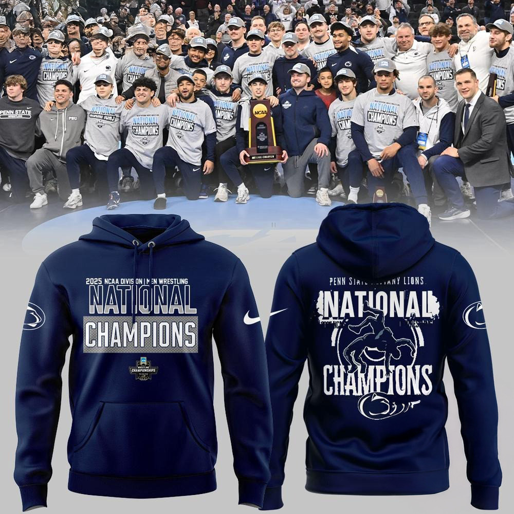 Penn State Nittany Lions NCAA Division Mens Wrestling National Champions Hoodie Gift For Him