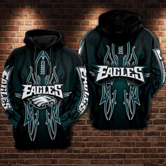 Philadelphia Eagles Big Logo V2 NFL Football Team Hoodie