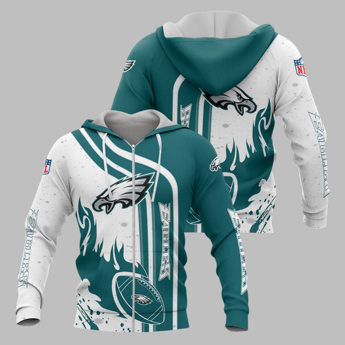 Philadelphia Eagles Football Personalized 3D printed Sweatshirt Hoodie Zipped Hoodie