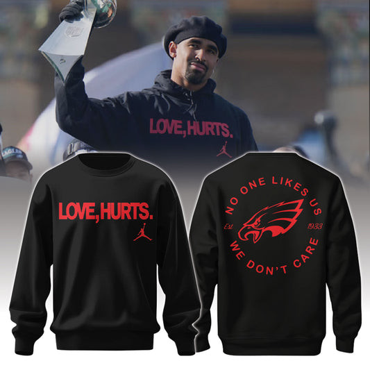 Philadelphia Eagles NFL x Love Hurts Sweatshirt Gift Ideas For Football Lovers