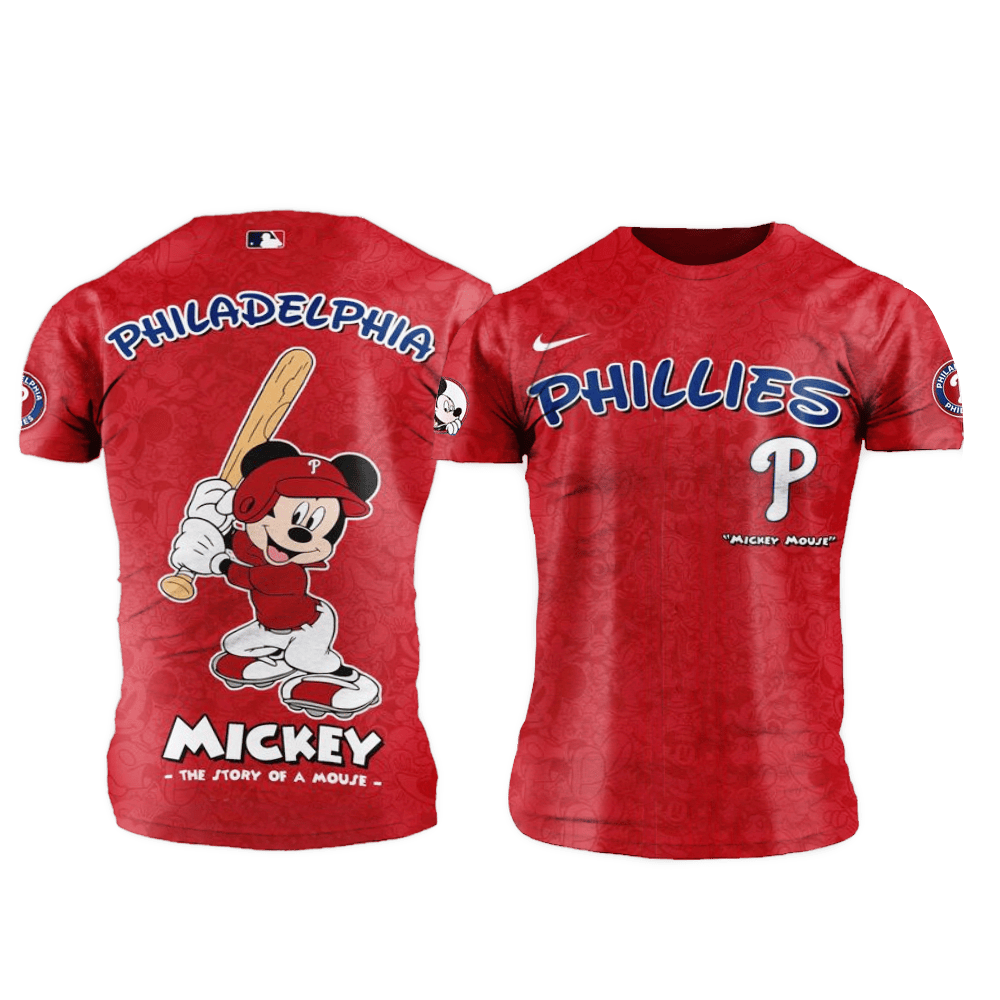 Philadelphia Phillies MLB x Mickey Night Game Shirt Philadelphia Phillies Merch Gifts For Dad