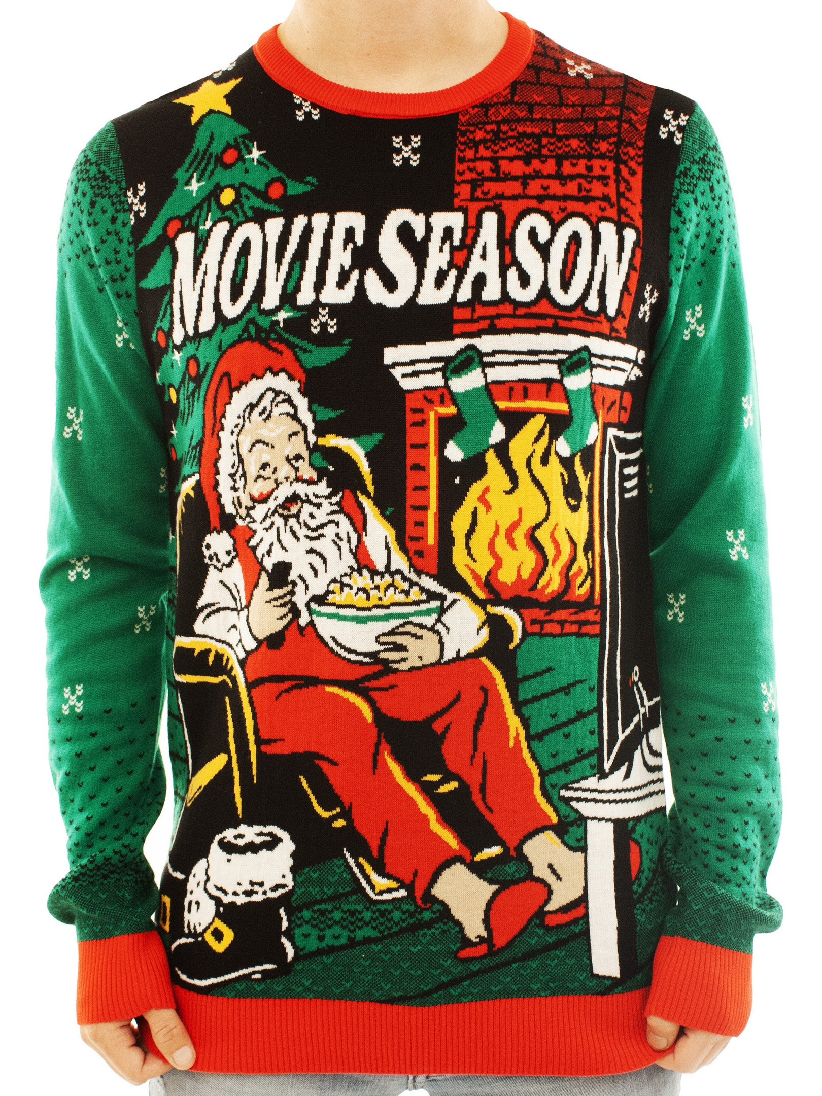Santa Movie Season Ugly Christmas Sweater