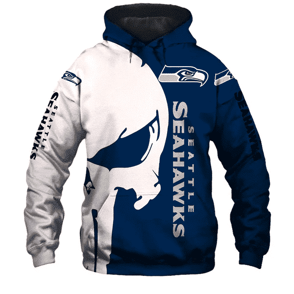 Seattle Seahawks Punisher NFL Unisex 3D Hoodie
