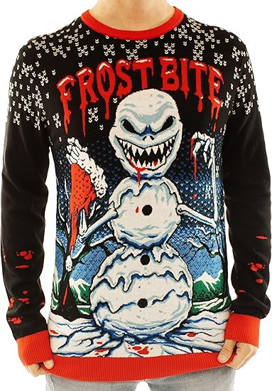 Snowman Frost Bite Ugly Christmas Sweater