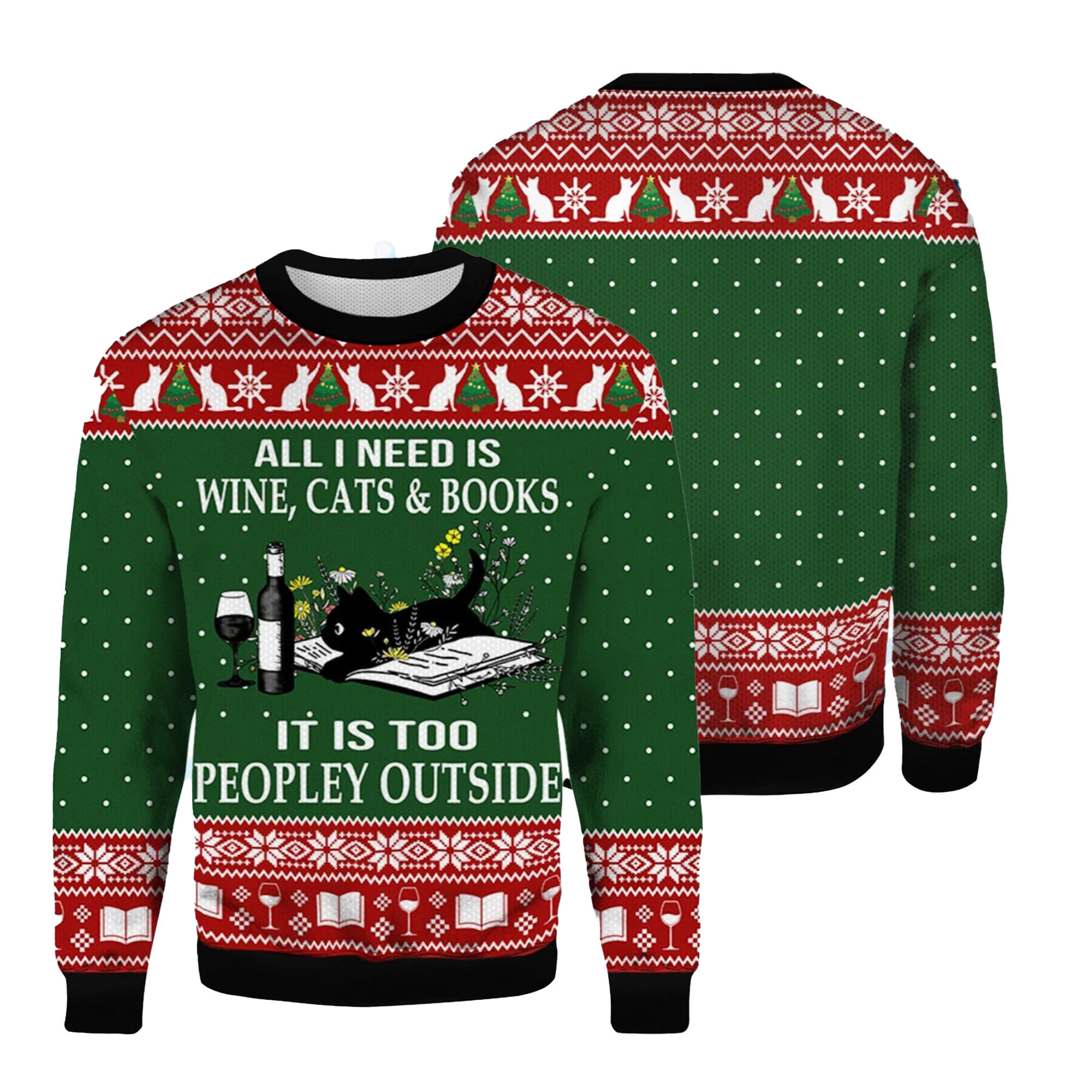 Thats What I Do I Read Books I Drink Wine and I Know Things Ugly Christmas Sweater