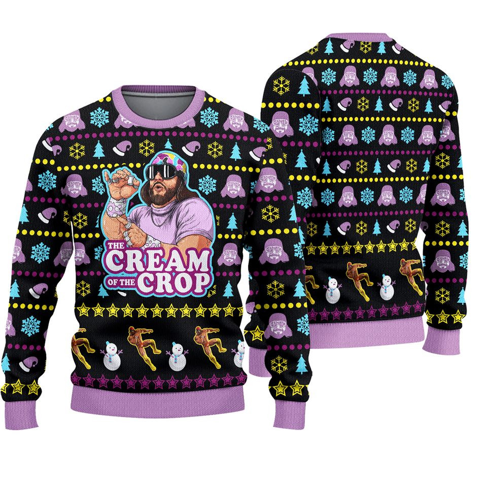 The Cream of the Crop Macho Man Randy Savage Pro Wrestling Ugly Sweater