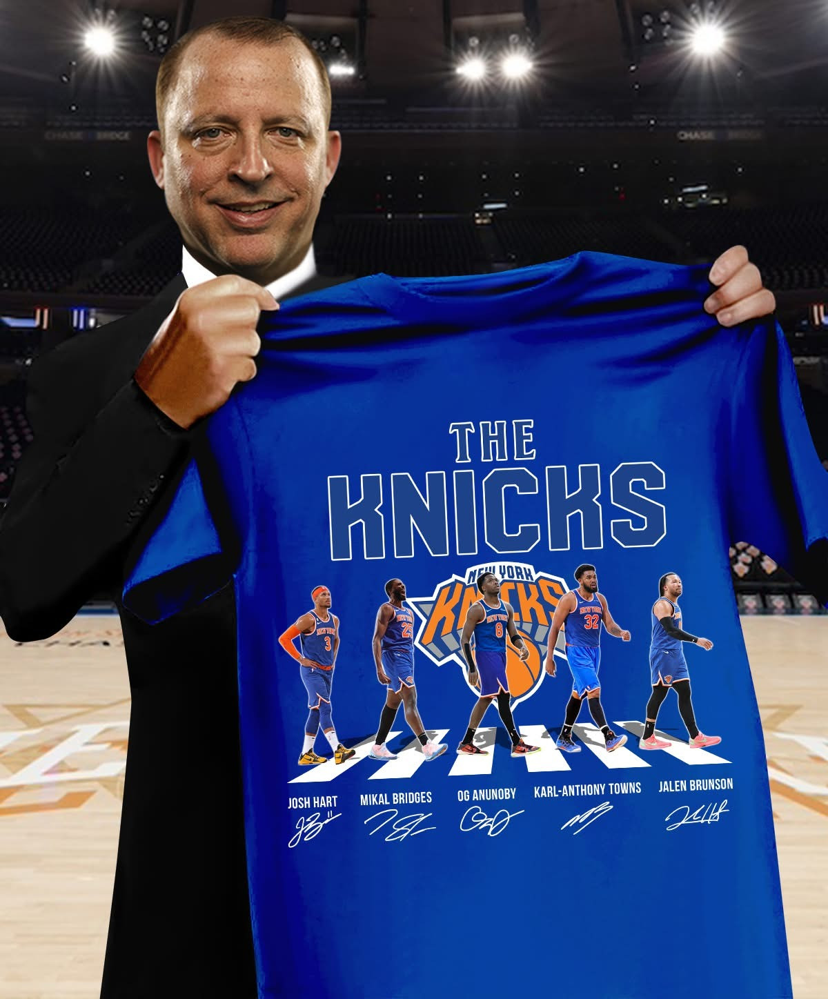 The New York Knicks NBA Walking Signatures 2025 Shirt New York Knicks Merch Fans Gifts