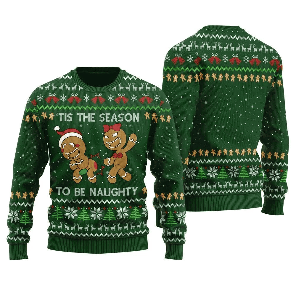TIS The Season to Be Naughty Mens Ugly Sweaters