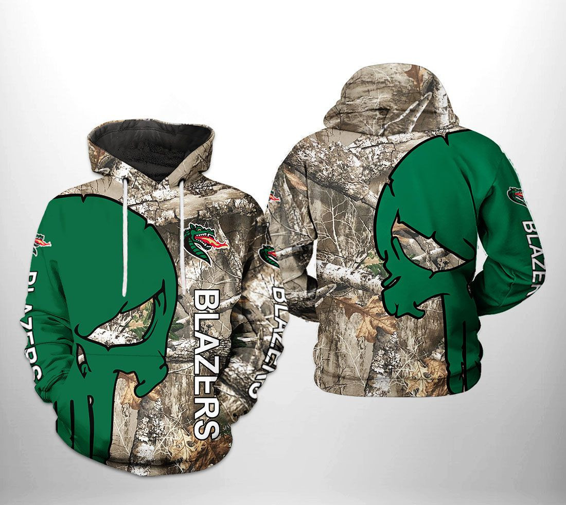 UAB Blazers NCAA Camo Veteran Hunting Hoodie Zip Hoodie
