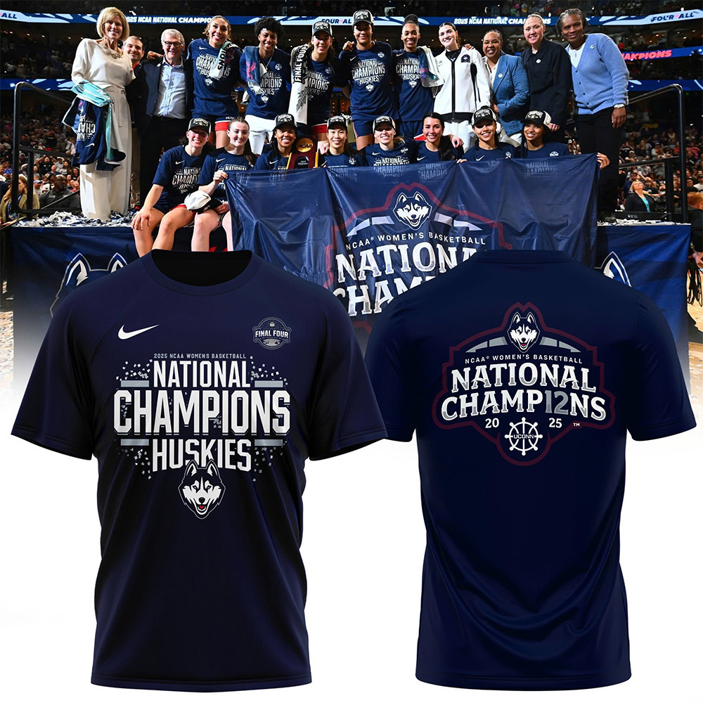Uconn Huskies 2025 National Champions NCAA Womens Basketball Shirt Gifts For Fans