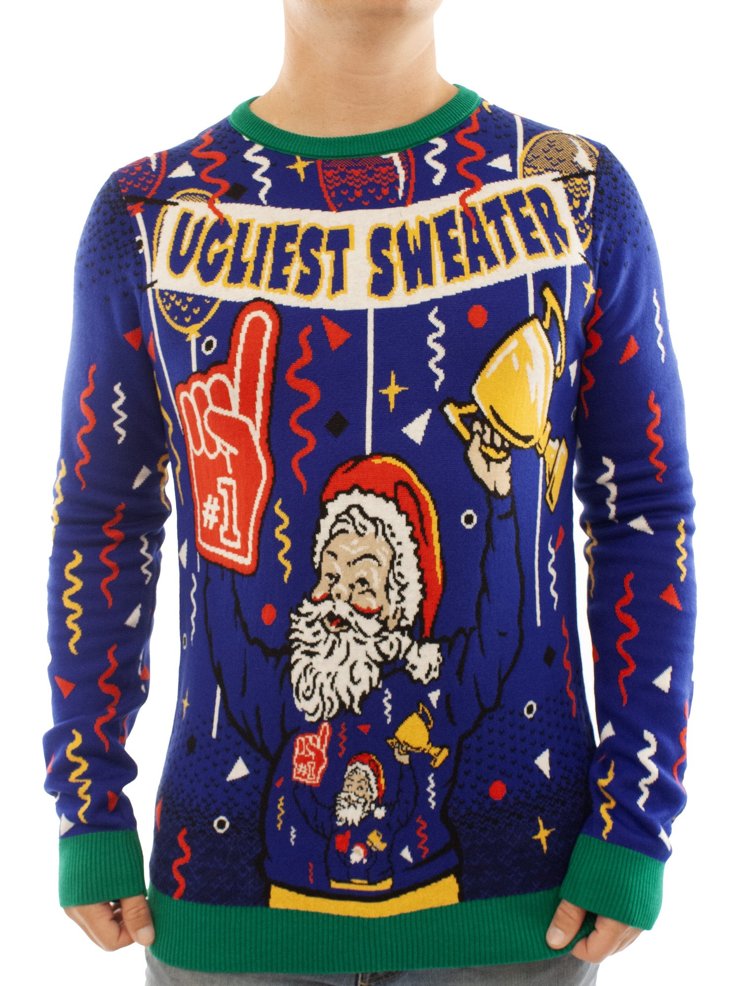 Ugliest Sweater Trophy Santa Ugly Christmas Sweater